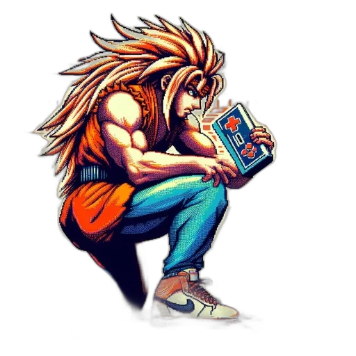 dragon, pixel art, cyberpunk, comic book art transparent PNG cut-out