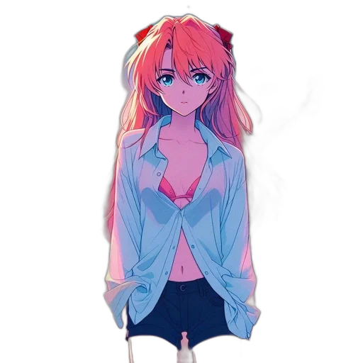 jacket, dress, staff, creature transparent PNG cut-out