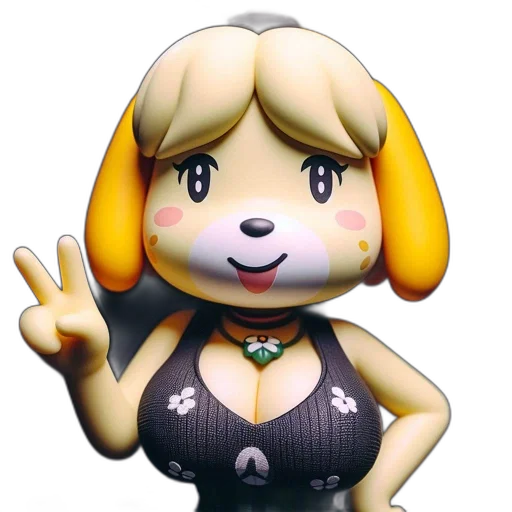 dress, animal, staff, 3d render transparent PNG cut-out