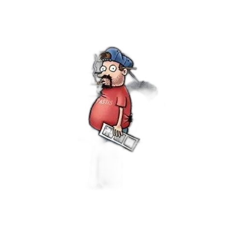 staff, hat, weapon, robot transparent PNG cut-out
