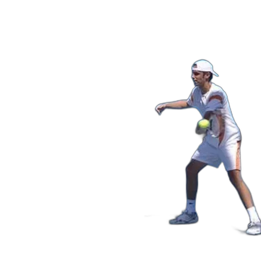 3d render, photorealistic, tennis, player transparent PNG cut-out