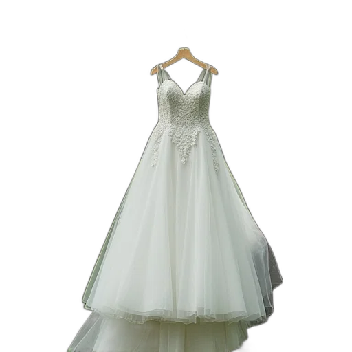 dress, 3d render, photorealistic, wedding transparent PNG cut-out