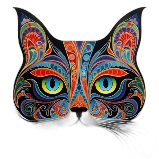 mask, animal, fantasy art, photorealistic transparent PNG cut-out