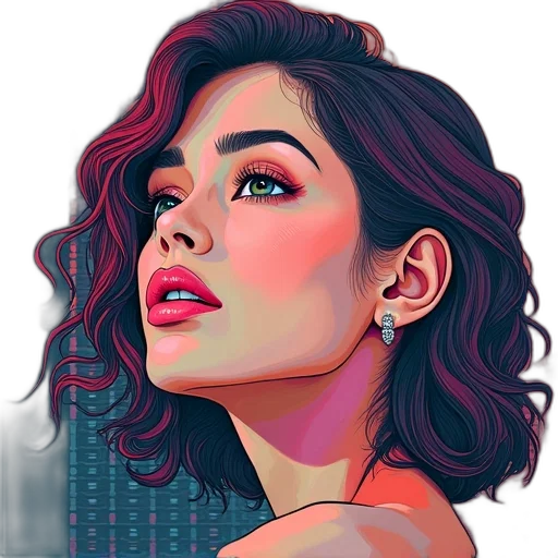 face, jewelry, cartoon, photorealistic transparent PNG cut-out