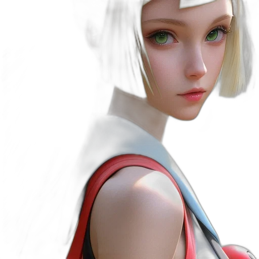 robot, face, photorealistic, 3d render transparent PNG cut-out