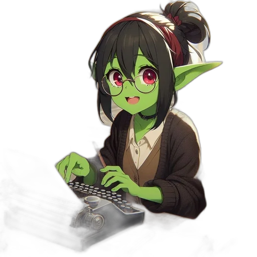 staff, creature, fantasy art, pixel art transparent PNG cut-out