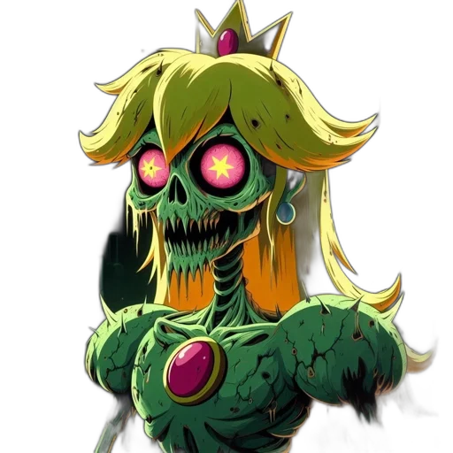crown, creature, mask, staff transparent PNG cut-out