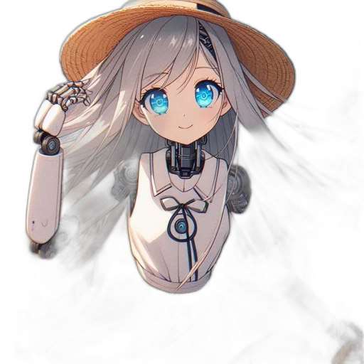 hat, staff, weapon, robot transparent PNG cut-out