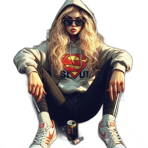 jacket, face, comic book art, concept art transparent PNG cut-out