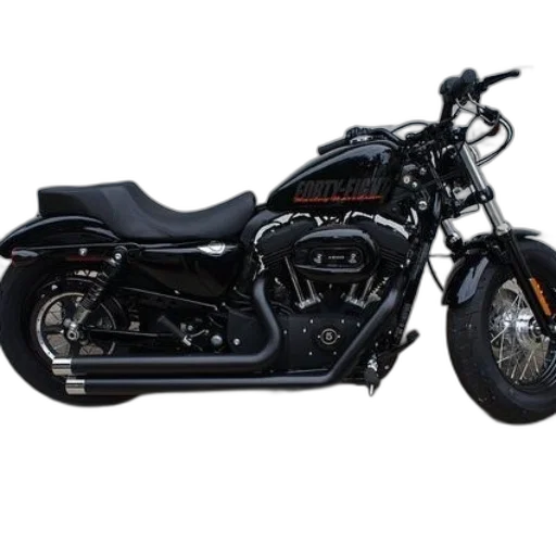 photorealistic, black, harley-davidson, forty-eight transparent PNG cut-out