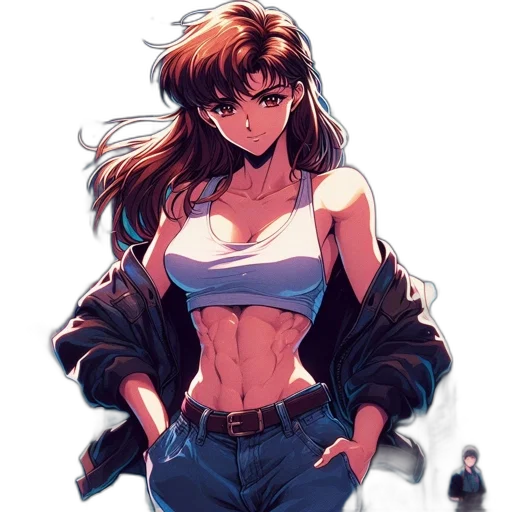 jacket, weapon, anime, cyberpunk transparent PNG cut-out