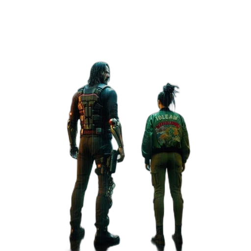 jacket, weapon, staff, concept art transparent PNG cut-out