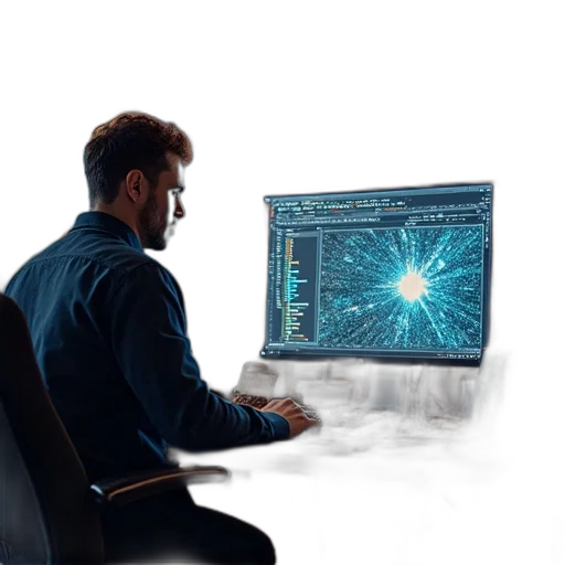 concept art, 3d render, cyberpunk, pixel art transparent PNG cut-out