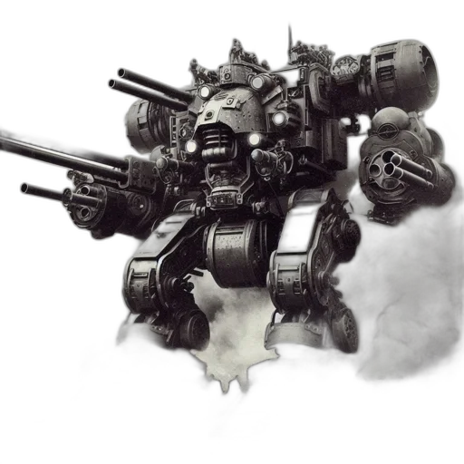 robot, weapon, concept art, fantasy art transparent PNG cut-out