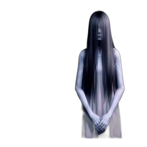 hair, dress, creature, mask transparent PNG cut-out
