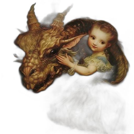 dragon, creature, animal, face transparent PNG cut-out