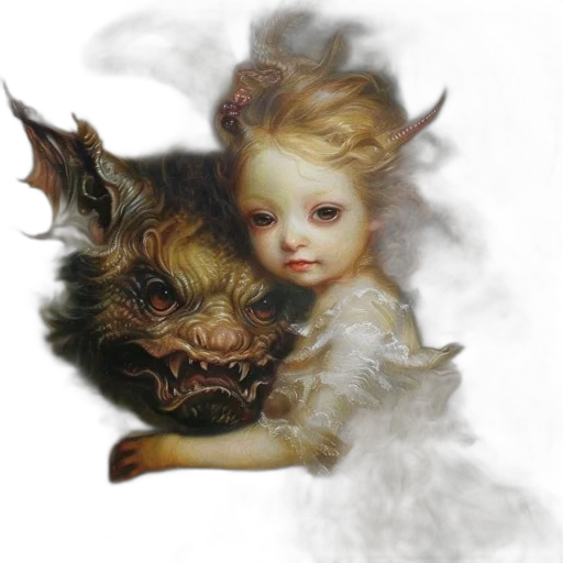 dragon, creature, mask, animal transparent PNG cut-out