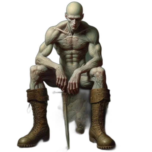 staff, sword, creature, concept art transparent PNG cut-out