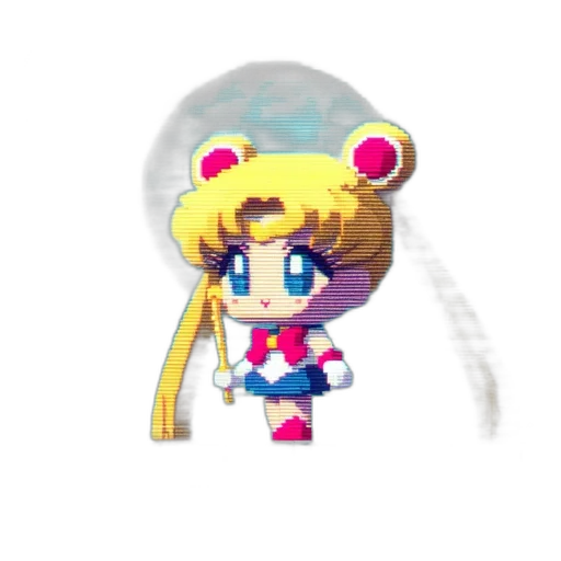 weapon, robot, staff, hair transparent PNG cut-out