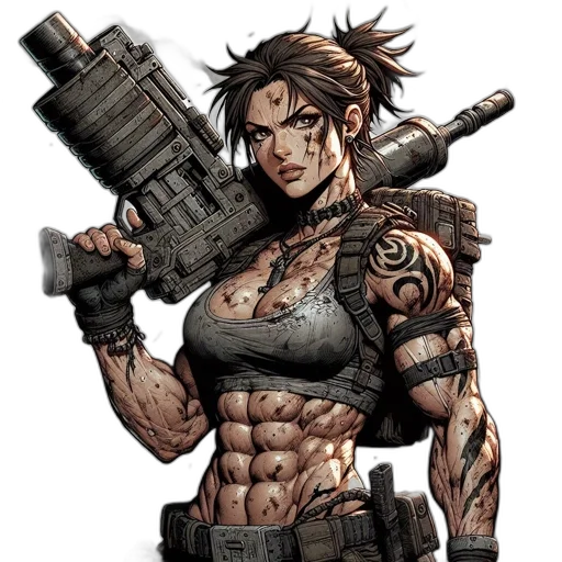 weapon, comic book art, concept art, pixel art transparent PNG cut-out