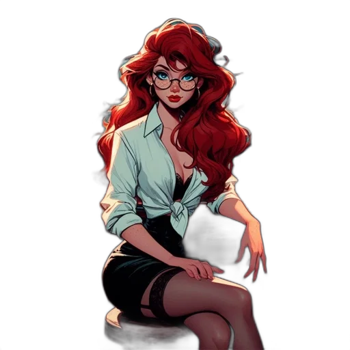 dress, staff, comic book art, cartoon transparent PNG cut-out