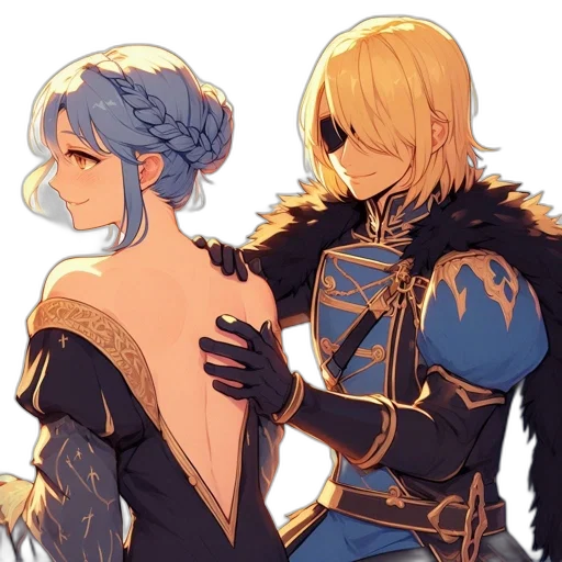crown, sword, dress, staff transparent PNG cut-out