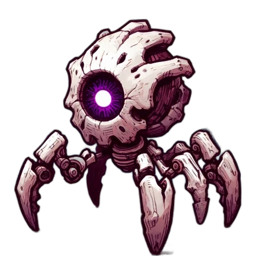 robot, creature, mask, weapon transparent PNG cut-out