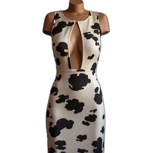 dress, picture, featuring, cow transparent PNG cut-out