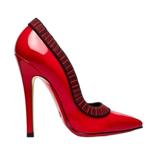 shoes, red, high-heeled, shoe transparent PNG cut-out
