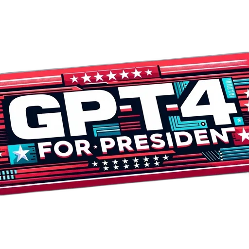 stylized, poster, slogan, gpt-4 transparent PNG cut-out