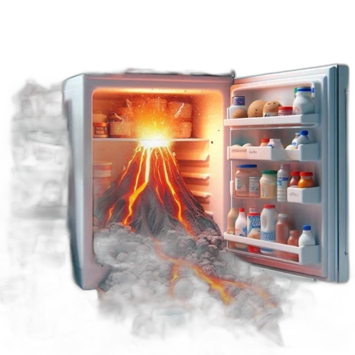 food, concept art, photorealistic, fire transparent PNG cut-out