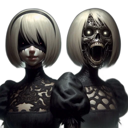 mask, face, concept art, comic book art transparent PNG cut-out