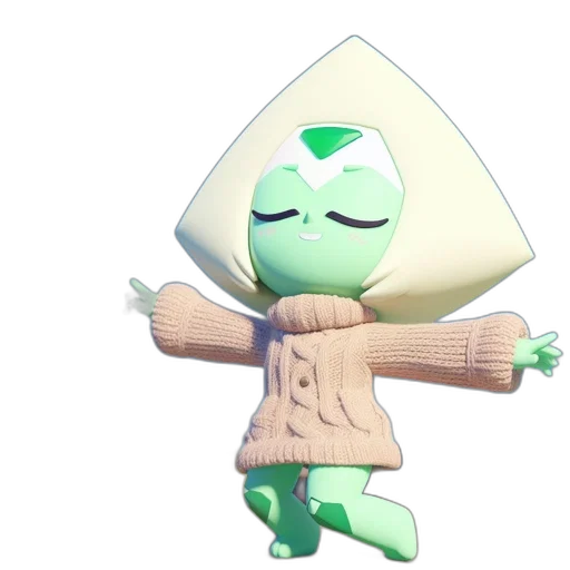jacket, staff, robot, creature transparent PNG cut-out