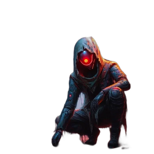 jacket, mask, robot, creature transparent PNG cut-out