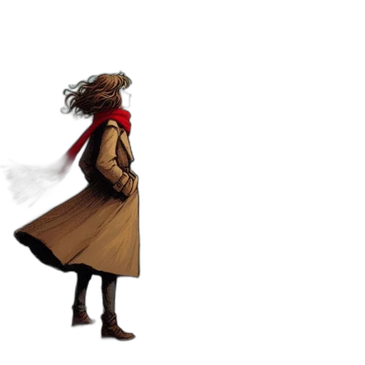 jacket, dress, staff, mask transparent PNG cut-out