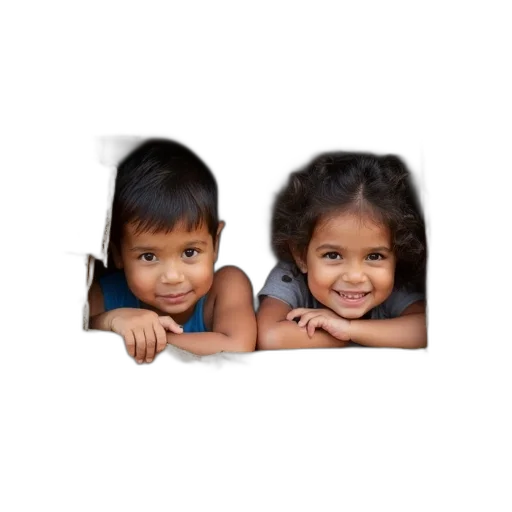 face, photorealistic, children, peeking transparent PNG cut-out