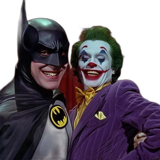 comic book art, batman, joker, share transparent PNG cut-out