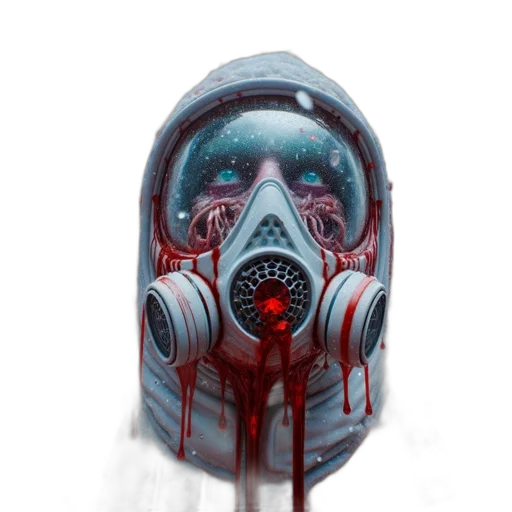 mask, face, concept art, cyberpunk transparent PNG cut-out