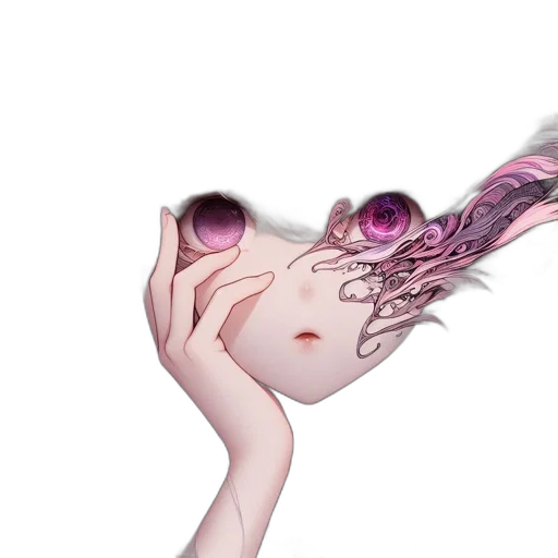 mask, creature, hair, face transparent PNG cut-out