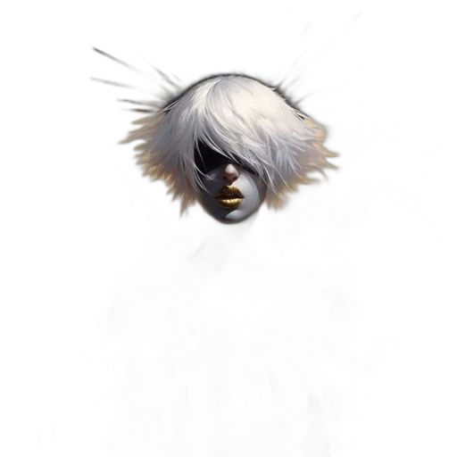 hair, creature, mask, face transparent PNG cut-out