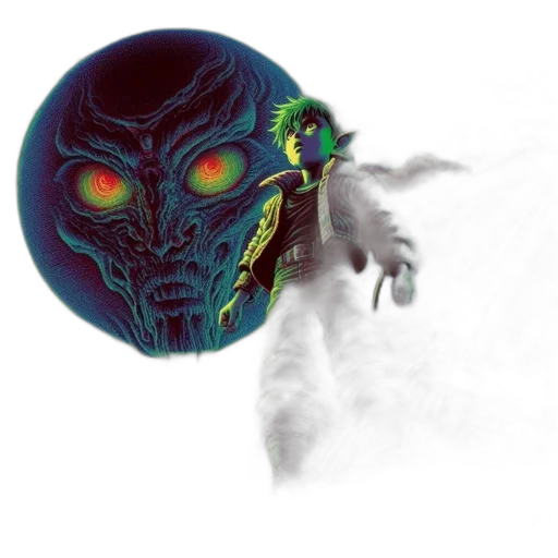 mask, creature, robot, staff transparent PNG cut-out