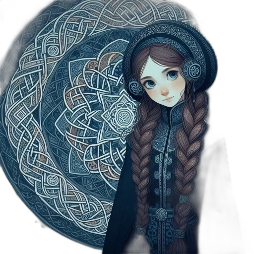 jacket, umbrella, dress, fantasy art transparent PNG cut-out