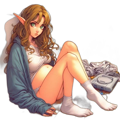 dress, shoes, pixel art, anime transparent PNG cut-out