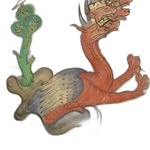 dragon, staff, mask, creature transparent PNG cut-out