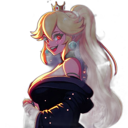 crown, dress, staff, hair transparent PNG cut-out