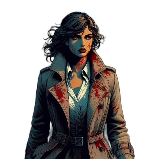 jacket, concept art, comic book art, fantasy art transparent PNG cut-out