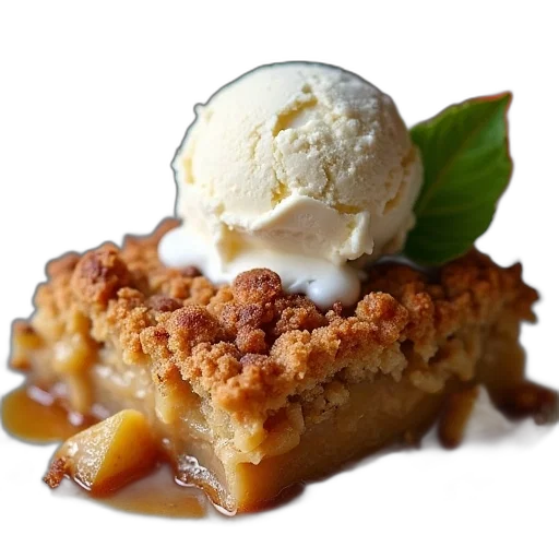 food, apple, crumble, topped transparent PNG cut-out