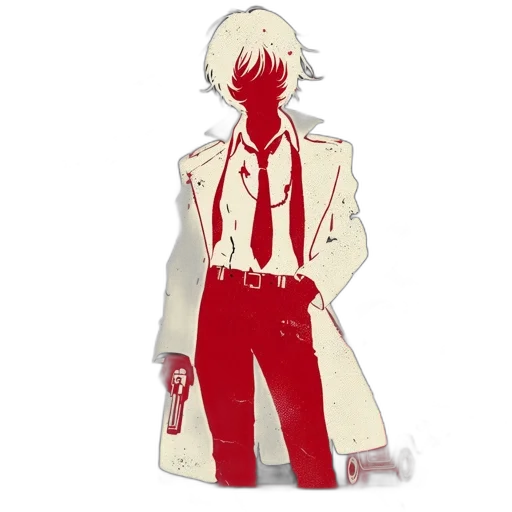 jacket, staff, creature, mask transparent PNG cut-out