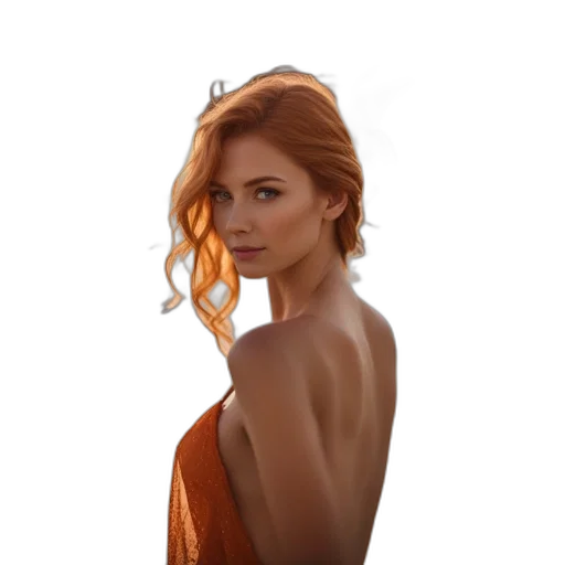 dress, face, hair, jewelry transparent PNG cut-out