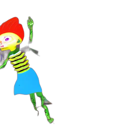robot, creature, dress, staff transparent PNG cut-out